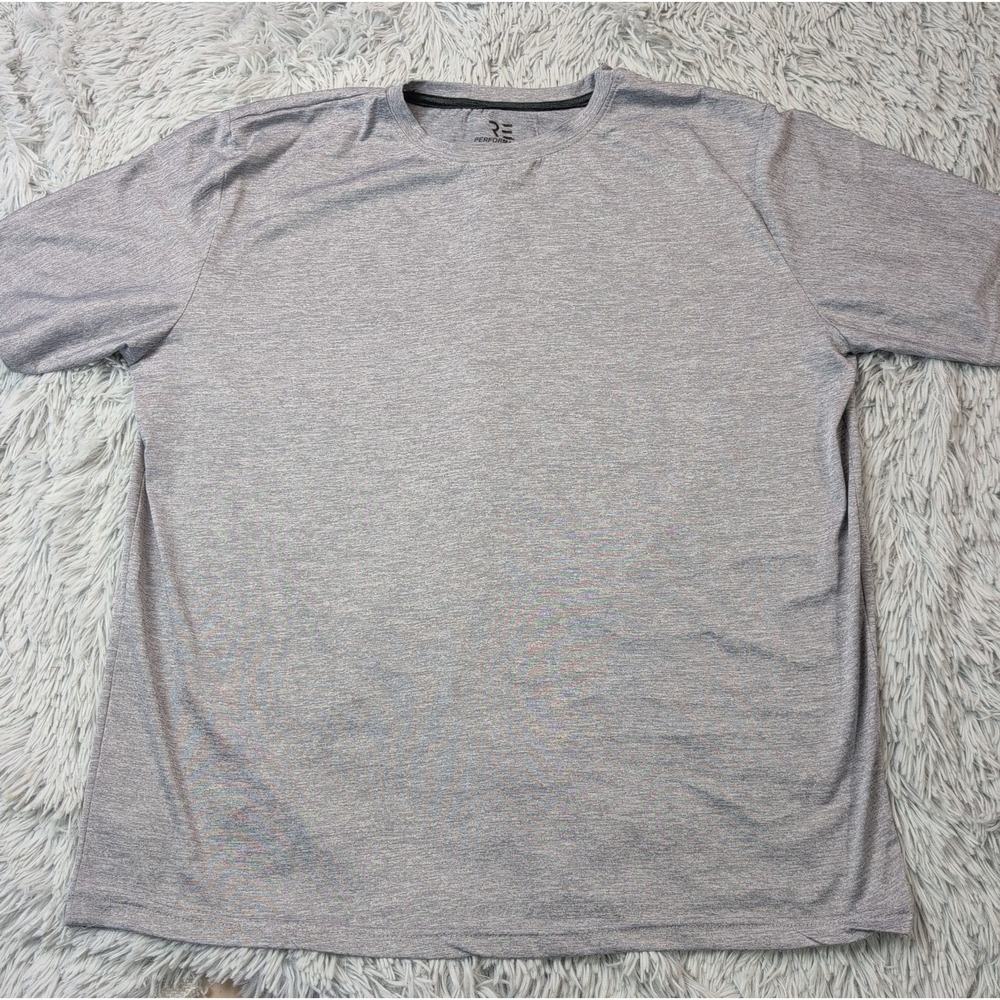 RE Performance Shirt Mens XL Gray Tee Short Sleeve Active Athletic Running